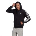 Bluza męska adidas Essentials Full-Zip Hoodie czarna GK9051