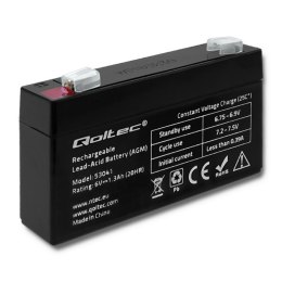 Qoltec Akumulator AGM | 6V | 1.3Ah | Bezobsługowy | Wydajny | LongLife | do UPS, wagi, kasy