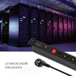 Qoltec Listwa zasilająca PDU antyprzeciążeniowa do RACK 19