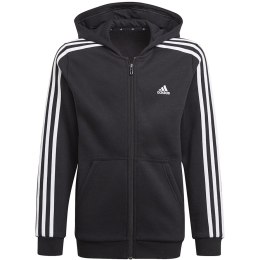 Bluza dla dzieci adidas Essentials 3-Stripes Hoodie czarna GQ8900