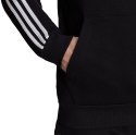 Bluza męska adidas Essentials Fleece 3-Stripes Hoodie czarna GK9072