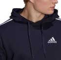 Bluza męska adidas Essentials Fleece 3-Stripes Hoodie granatowa GK9073