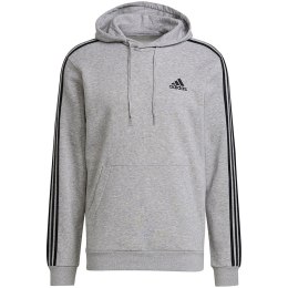 Bluza męska adidas Essentials Fleece 3-Stripes Hoodie szara GK9084