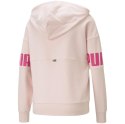 Bluza damska Puma Power Colorblock Hoodie TR różowa 847125 16