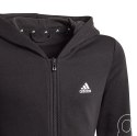 Bluza dla dzieci adidas Essentials Full-Zip Hoodie HD czarna GN4050