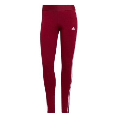 Legginsy damskie adidas Loungewear Essentials 3-Stripes czerwone HD1826