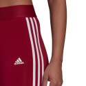 Legginsy damskie adidas Loungewear Essentials 3-Stripes czerwone HD1826