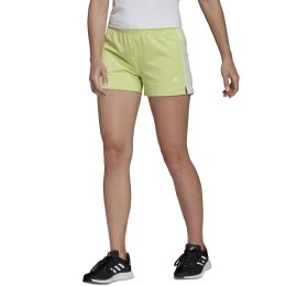 Spodenki damskie adidas Essentials Slim 3-Stripes Shorts zielone HE9361