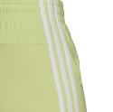 Spodenki damskie adidas Essentials Slim 3-Stripes Shorts zielone HE9361