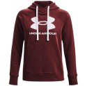 Bluza damska Under Armour Rival Fleece Logo Hoodie bordowa 1356318 690