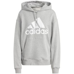 Bluza damska adidas Essentials Big Logo Oversized French Terry Hoodie szara IC9865