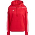 Bluza damska adidas Tiro 23 League Sweat Hoodie czerwona HS7234