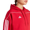 Bluza damska adidas Tiro 23 League Sweat Hoodie czerwona HS7234