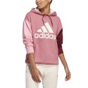 Bluza damska adidas Essentials Big Logo Oversized French Terry Hoodie różowa IC9869