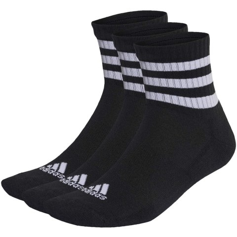 Skarpety adidas 3-Stripes Cushioned Sportswear Mid-Cut Socks 3 Pairs czarne IC1317