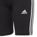 Spodenki dla dzieci adidas Essentials 3-Stripes Cotton Bike Tights czarne IC3628