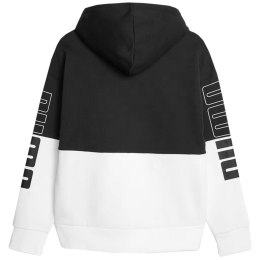 Bluza damska Puma Power Colorblock Hoodie FL czarno-biała 676023 01