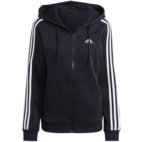 Bluza damska adidas Essentials 3-Stripes Full-Zip Fleece czarna HZ5743