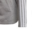 Bluza dla dzieci adidas Essentials 3-Stripes Full-Zip Hoodie szara IC3635