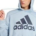 Bluza męska adidas Essentials French Terry Big Logo Hoodie błękitna IS1352