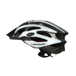 Dunlop - Kask rowerowy regulowany MTB r. M 55-58 cm (biało-czarny)