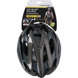 Dunlop - Kask rowerowy regulowany MTB r. M 55-58 cm (czarny)