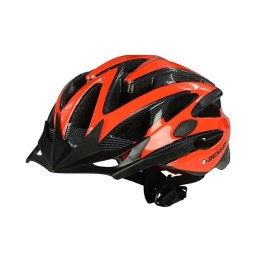 Dunlop - Kask rowerowy regulowany MTB r. M 55-58 cm (czerwono-czarny)