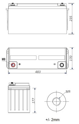 AKUMULATOR 12.8V/150AH/LIFEPO4-EP EUROPOWER