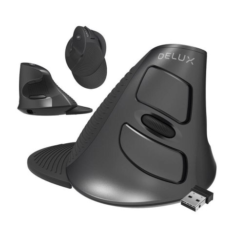 Bezprzewodowa mysz pionowa Delux M618G DB + BT Bezprzewodowa mysz pionowa Delux M618G DB + BT