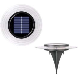 LAMPA SOLARNA DYSKOWA 28 LED DO WBICIA W GRUNT LUB MONTAŻU NA ŚCIANIE