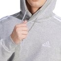 Bluza męska adidas Essentials Fleece 3-Stripes Hoodie szara IJ6474