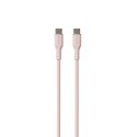 PURO ICON Soft Cable - Kabel USB-C do USB-C 1.5 m (Dusty Pink)