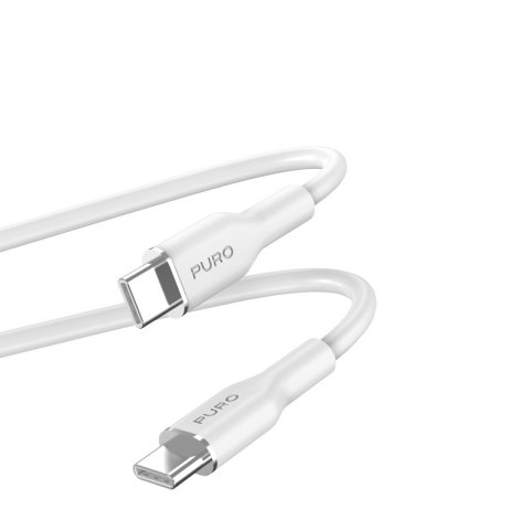 PURO ICON Soft Cable - Kabel USB-C do USB-C 1.5 m (White)