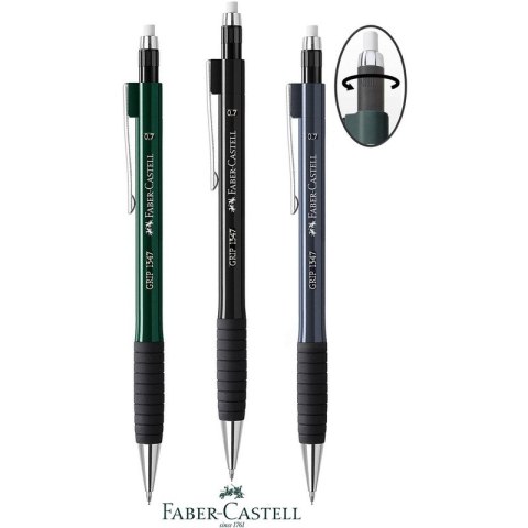 Ołówek automatyczny Faber-Castell Grip 1347 0.7mm metaliczny zielony