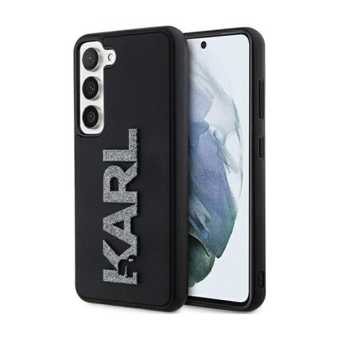 Karl Lagerfeld 3D Rubber Glitter Logo - Etui Samsung Galaxy S23 (czarny)