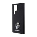 Karl Lagerfeld Saffiano Karl & Choupette Metal Pin - Etui Samsung Galaxy S24 Ultra (czarny)