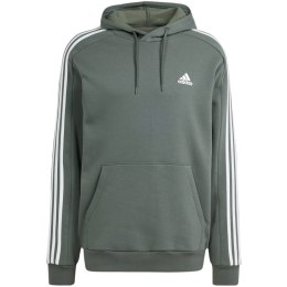 Bluza męska adidas Essentials Fleece 3-Stripes Hoodie zielona IX2366