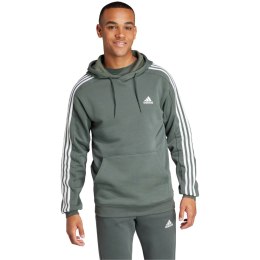 Bluza męska adidas Essentials Fleece 3-Stripes Hoodie zielona IX2366