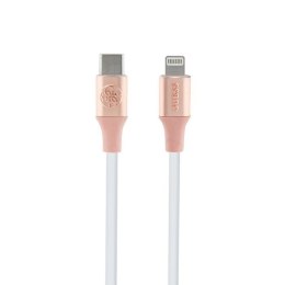 Guess Ebossed Logo - Kabel USB-C do Lightning certyfikat MFi 1.5m (różowy)