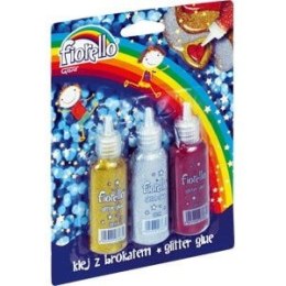 KLEJ Z BROKATEM FIORELLO 20 ML X 3 KOLORY