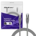 Qoltec Kabel Patchcord FTP | CAT5e | 2 x RJ-45 | 1.5m | High speed | Gold | Ekranowany