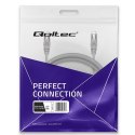 Qoltec Kabel Patchcord FTP | CAT5e | 2 x RJ-45 | 1m | High speed | Gold | Ekranowany