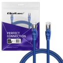 Qoltec Kabel Patchcord FTP | CAT6 | 2 x RJ-45 | 1m | High speed | Gold | Ekranowany