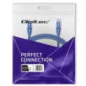 Qoltec Kabel Patchcord UTP | CAT6 | 2 x RJ-45 | 1m | High speed | Gold