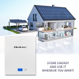 Qoltec Stabilny Magazyn energii LiFePO4 | 5.12kWh | 51.2V | 100Ah | BMS | LCD