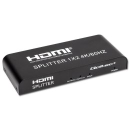 Qoltec Aktywny rozdzielacz Splitter 2 x HDMI 4K x 2K | 6Gb/s | 60Hz | High stability