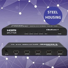 Qoltec Aktywny rozdzielacz Splitter 4 x HDMI 4K x 2K | 3.4Gb/s | High stability