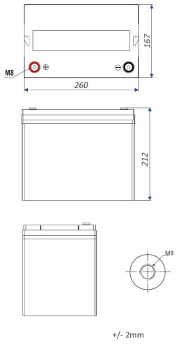 AKUMULATOR 25.6V/50AH/LIFEPO4-EP EUROPOWER