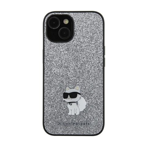 Karl Lagerfeld Fixed Glitter Ikonik Logo Metal Pin - Etui Samsung Galaxy A35 5G (srebrny)