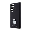 Karl Lagerfeld Silicone Choupette Metal Pin - Etui Samsung Galaxy S24 Ultra (czarny)